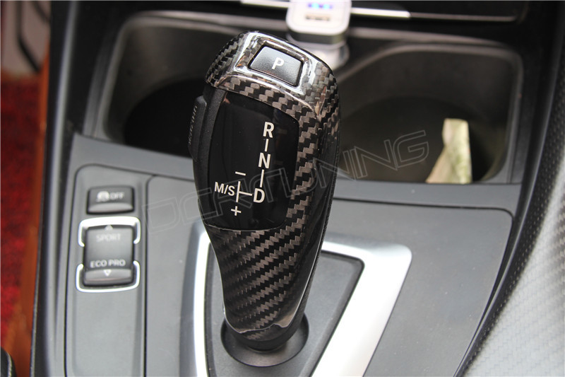 BMW Carbon Fiber Gear Knob Cover Low Version Many Vehicles Fit (1)