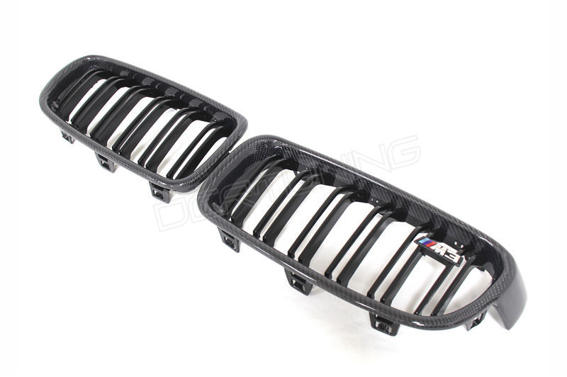 BMW F30 F31 Carbon Fiber Front Grille Dual Slats (2)
