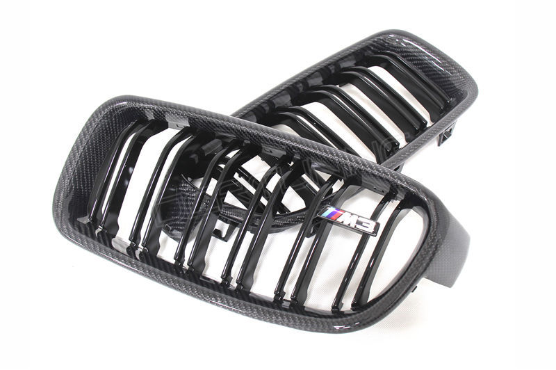 BMW F30 F31 Carbon Fiber Front Grille Dual Slats (2)