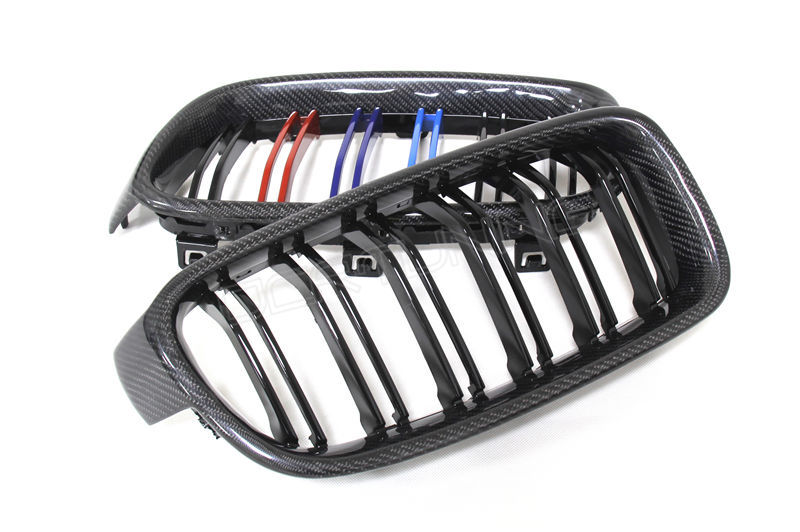 BMW F30 F31 Carbon Fiber Front Grille Dual Slats (2)