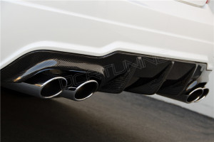 Mercedes Benz W204 C63 Amg Carbon Fiber Rear Diffuser Without Hole 2012 - 2014 (1)
