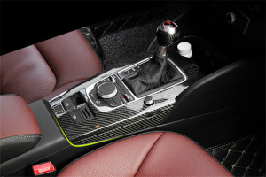 Audi A3 8V S3 Carbon Fiber Gear Surround Cover - Dry Carbon (1)