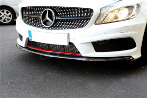 Mercedes Benz A45 AMG Carbon Fiber Front Lip Spoiler OEM Style (1)