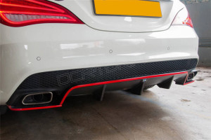 Mercedes Benz CLA45 AMG W117 Carbon Fiber Rear Diffuser Revozport (1)