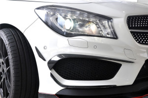 Mercedes Benz CLA45 W117 Carbon Fiber Front Bumper Canard Spoiler (1)