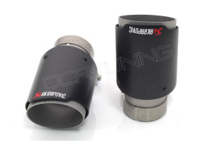 Universal Carbon Fiber Exhaust Muffler Tips Akrapovic (1)