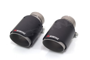 Universal Carbon Fiber Exhaust Muffler Tips Akrapovic (1)