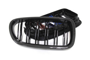 BMW F10 M5 Carbon Fiber Front Grille Dual Slats Tri Color (1)