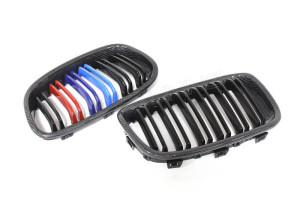 BMW F21 F20 Carbon Fiber Front Grille Pre LCI Dual Slats (1)