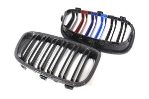 BMW F21 F20 Carbon Fiber Front Grille Pre LCI Dual Slats (1)