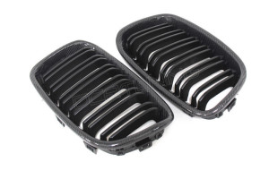 BMW F21 F20 Carbon Fiber Front Grille Pre LCI Dual Slats (1)