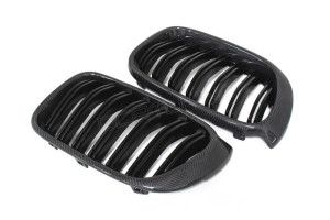 BMW X3 F25 X4 F26 Carbon Fiber Front Grille Dual Slats (1)