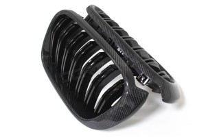 BMW X3 F25 X4 F26 Carbon Fiber Front Grille Dual Slats (1)