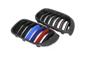 BMW X3 F25 X4 F26 Carbon Fiber Front Grille Dual Slats (1)