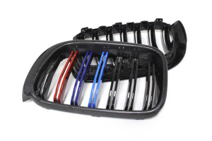 BMW X3 F25 X4 F26 Carbon Fiber Front Grille Dual Slats (1)