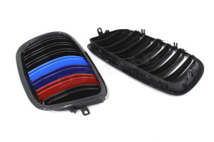 BMW X6M X5M E71 E70 Carbon Fiber Front Grille Dual Slats (6)